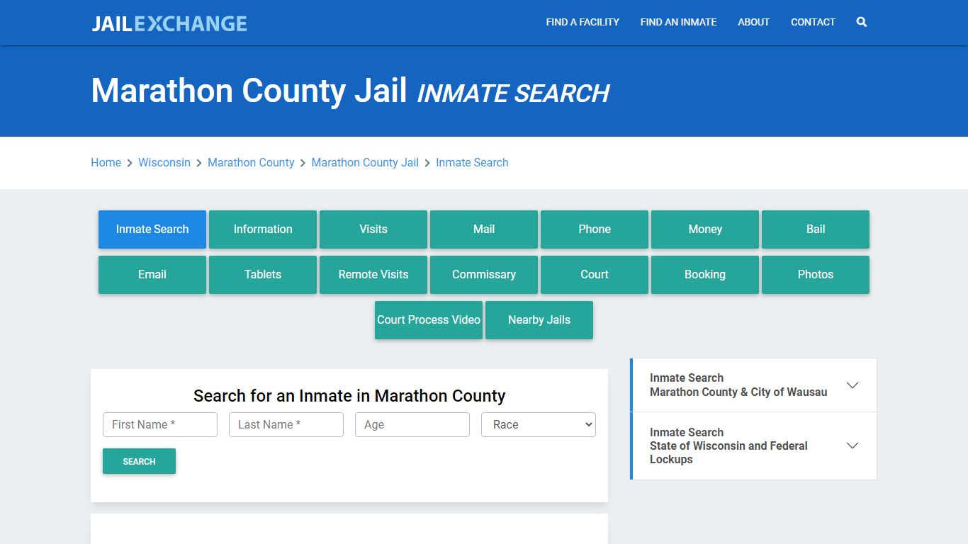 Marathon County Jail, WI Inmate Search: Roster & Mugshots